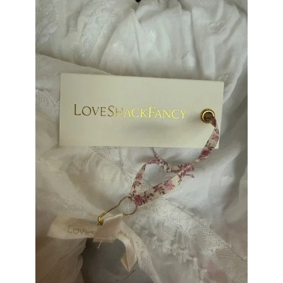 NWT LoveShackFancy Vania Cotton Cut-Out Maxi Dress‎ White Sz Medium $595 - Picture 4 of 7